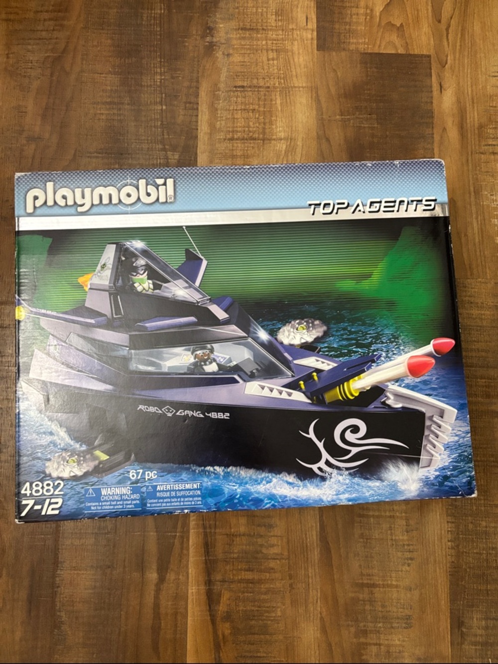 Playmobil rare 2009 NIB Top Agents Robo Gang #4882 Speedboat Adventure Kids Toys